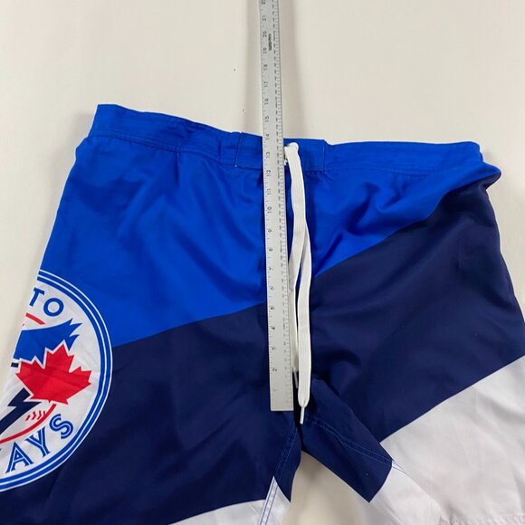 Men's Swim Board Shorts - Blue and White - Picture 9 of 12